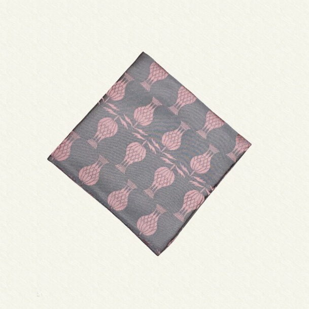 Eyeglass cleaning cloth     -pink×silver gray-